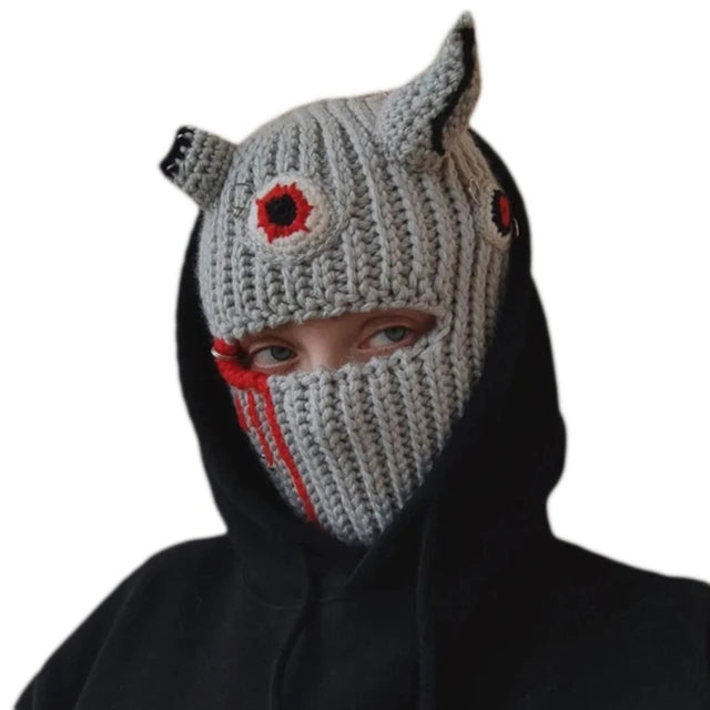 Misfitt Mask Balaclava Horn Knitted