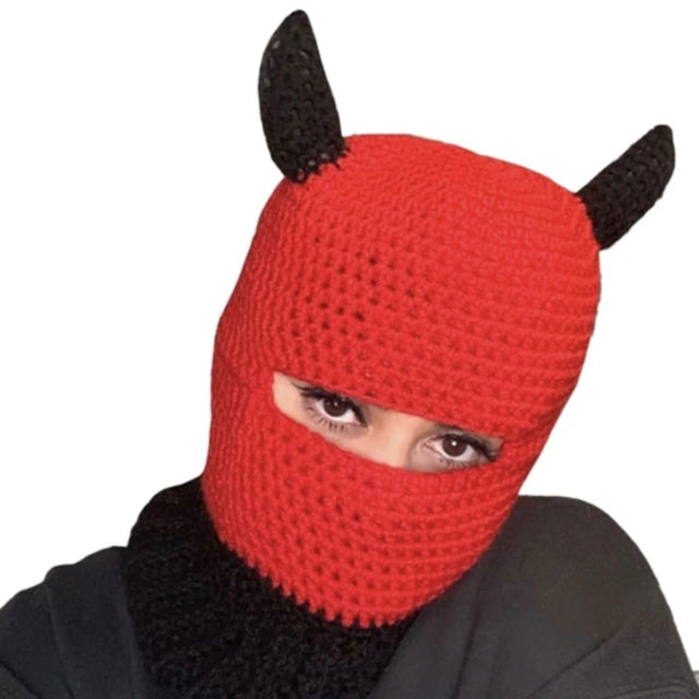 Misfitt Mask Balaclava Horn Knitted