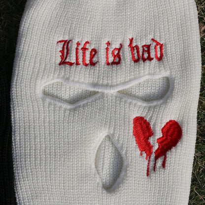 Misfitt Life is bad AK-47 Red Heart Balaclava Mask