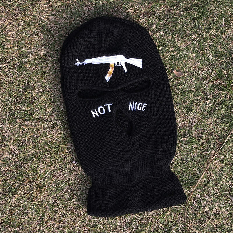 Misfitt Life is bad AK-47 Red Heart Balaclava Mask